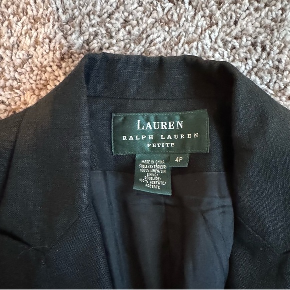 Ralph Lauren Linen Black Blazer - Picture 3 of 5